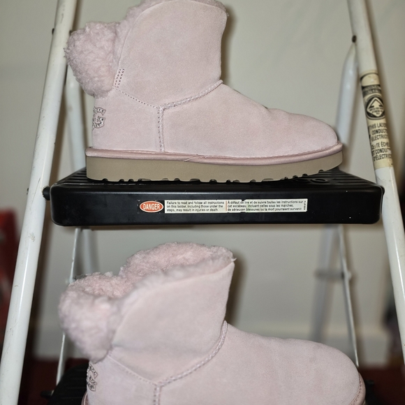 UGG Soft Pink Shearling Boots - Picture 6 of 14